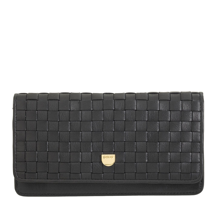 DUDU Portafoglio Donna Intrecciato in Vera Pelle – Portamonete con Zip, Porta Carte Banconote e Scomparti, Elegante Design Artigianale