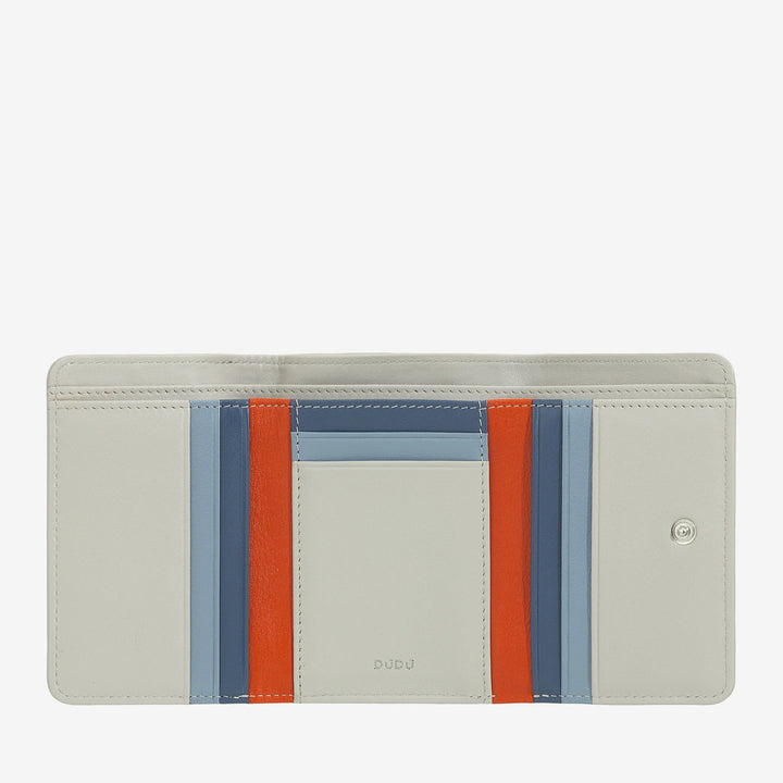 DUDU lille læderpung til kvinder med møntpung med lynlås - kompakt design og afterskiskrivning - pung til kort og pengesedler, trendy mode