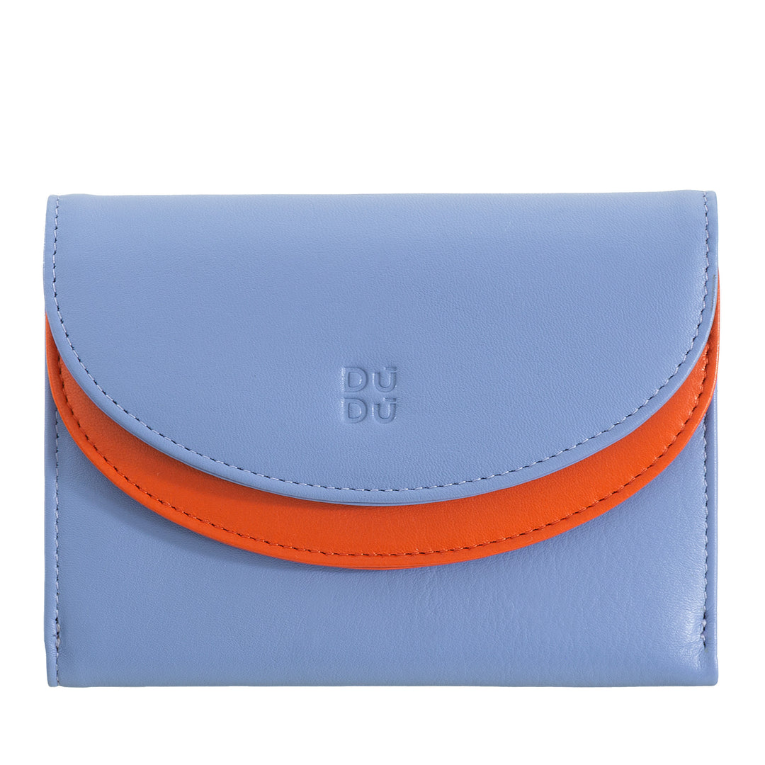 DUDU WOMEN RFID WORLD WALLS WITH PORTAMONE, COLOR LEAVE WALLS DOUBLE PATTA CARD CARD CARD Banknotes