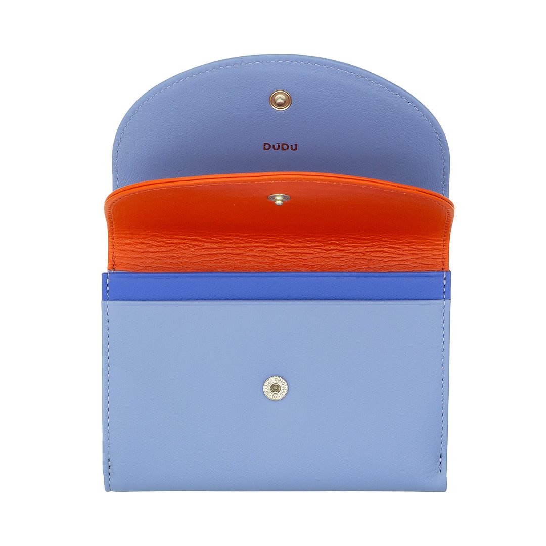 DUDU WOMEN RFID WORLD WALLS WITH PORTAMONE, COLOR LEAVE WALLS DOUBLE PATTA CARD CARD CARD Banknotes