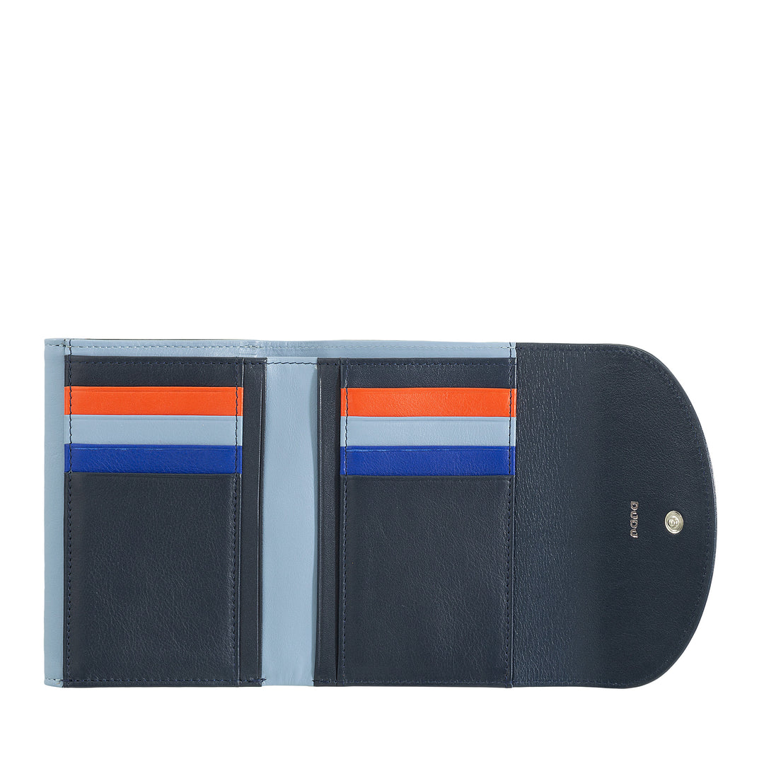 DUDU Women rfid World Walls mit Portamon, Farbablasse Wände Doppel Patta Kartenkarten Banknoten