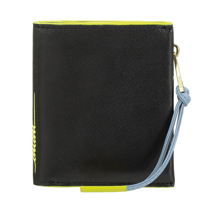 DUDU Cartera pequeña de piel para mujer con cremallera - Cartera delgada y compacta con tarjetero, monedero con cremallera y billetes