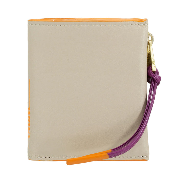 DUDU Cartera pequeña de piel para mujer con cremallera - Cartera delgada y compacta con tarjetero, monedero con cremallera y billetes