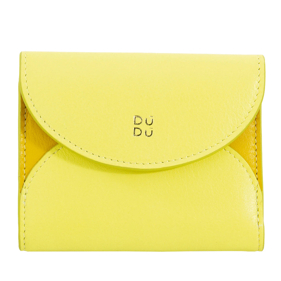 Mały kompaktowy portfel damski DUDU z miejscem na kartę i portmonetką - eleganckie i pojemne portfele damskie z prawdziwej skóry