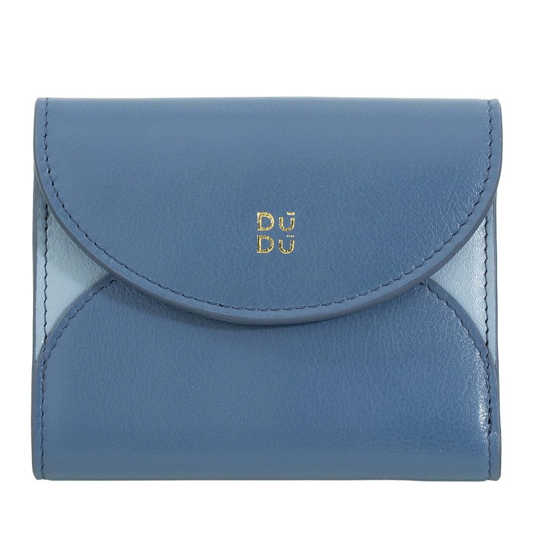 DUDU Cartera de mujer pequeña y compacta de piel con tarjetero y monedero - Carteras de mujer de piel auténtica elegantes y espaciosas