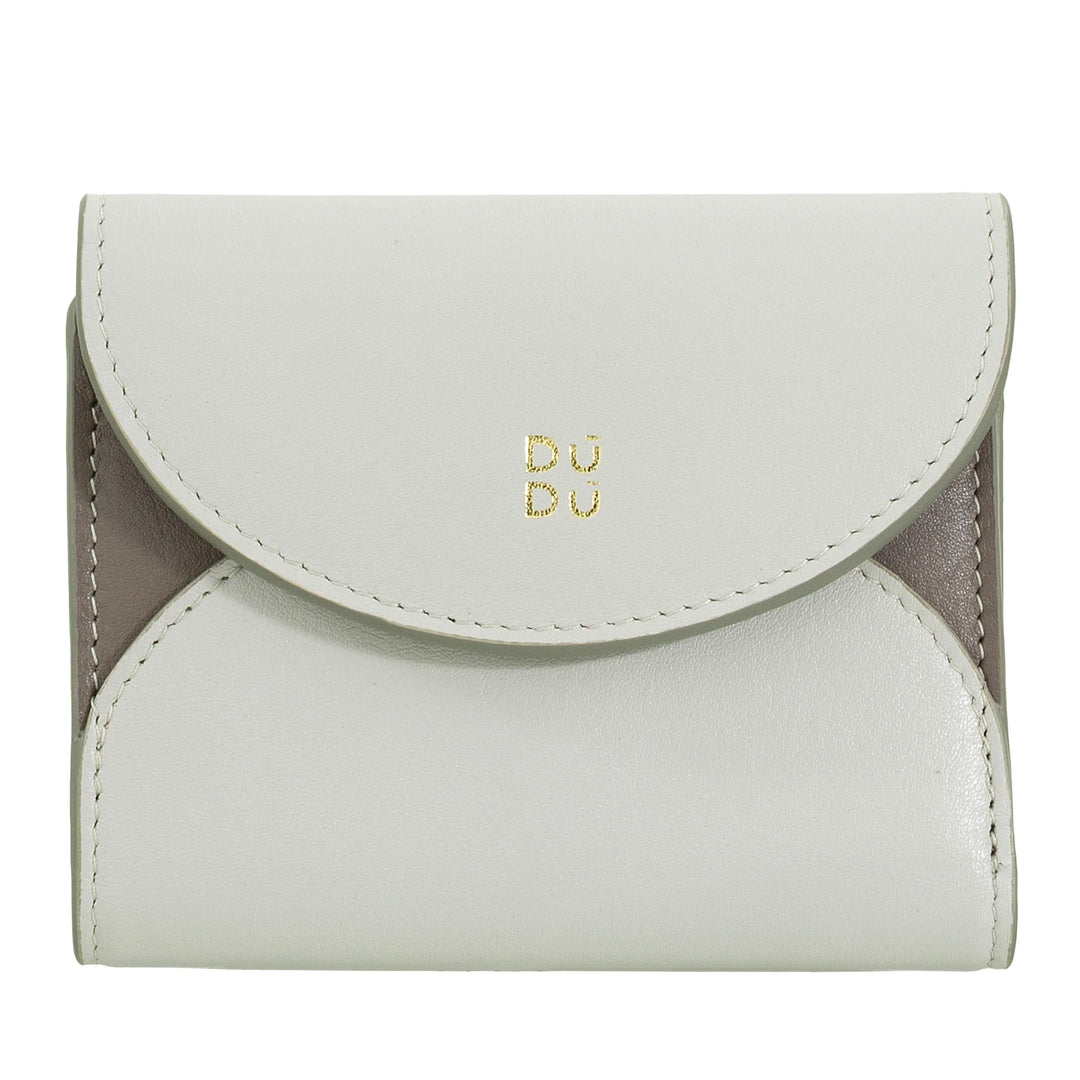 DUDU Cartera de mujer pequeña y compacta de piel con tarjetero y monedero - Carteras de mujer de piel auténtica elegantes y espaciosas