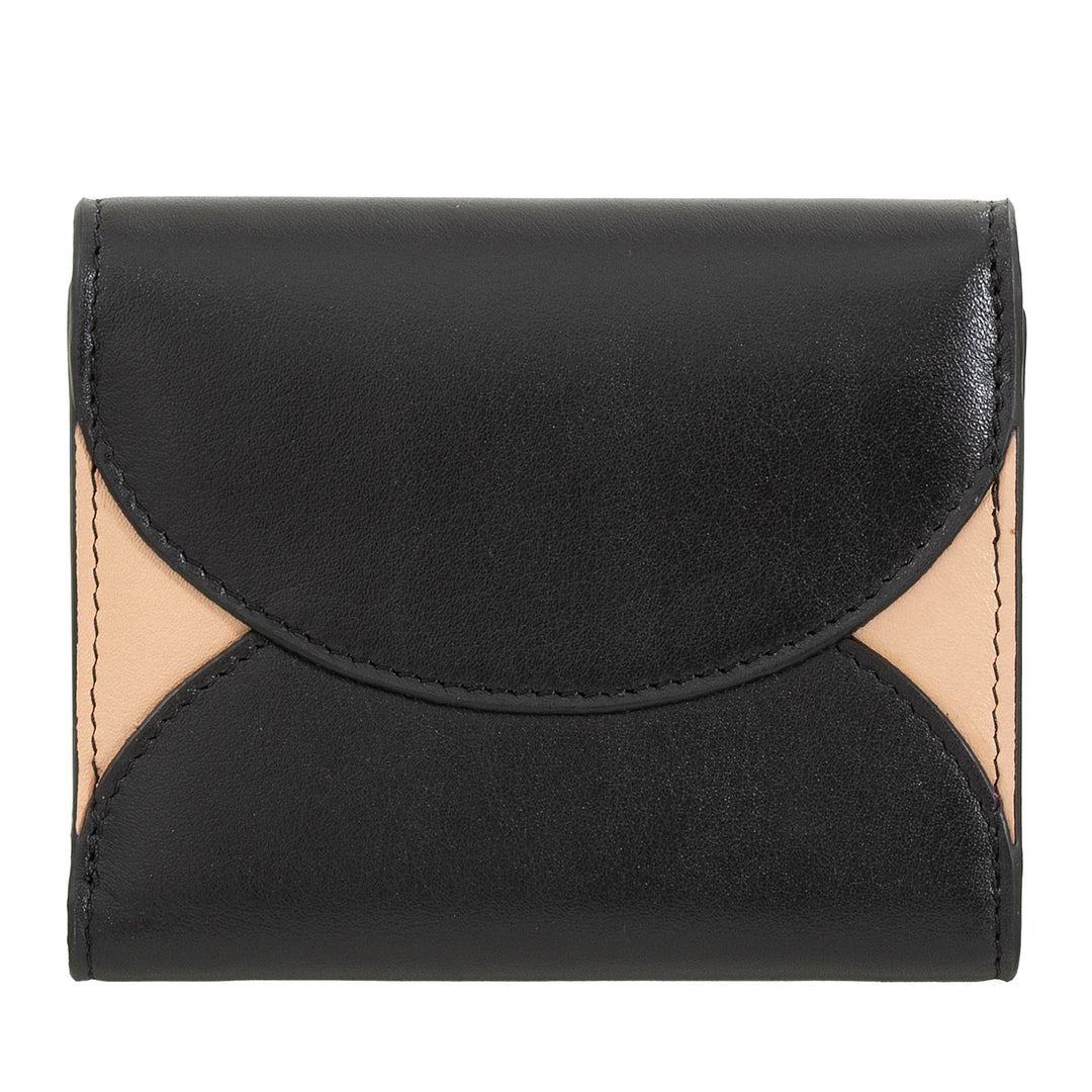DUDU Cartera de mujer pequeña y compacta de piel con tarjetero y monedero - Carteras de mujer de piel auténtica elegantes y espaciosas
