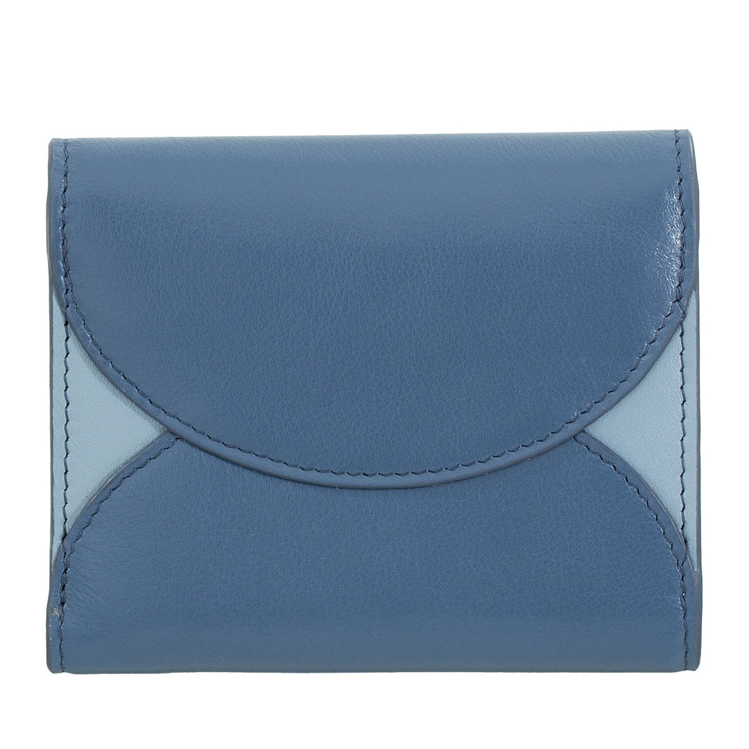 DUDU Cartera de mujer pequeña y compacta de piel con tarjetero y monedero - Carteras de mujer de piel auténtica elegantes y espaciosas