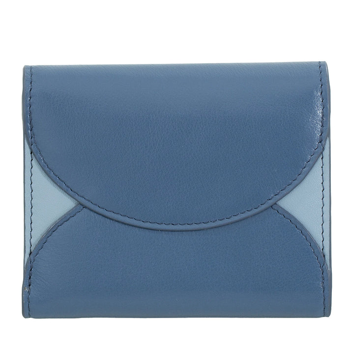 DUDU Cartera de mujer pequeña y compacta de piel con tarjetero y monedero - Carteras de mujer de piel auténtica elegantes y espaciosas