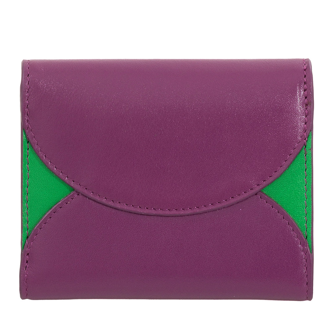 DUDU Cartera de mujer pequeña y compacta de piel con tarjetero y monedero - Carteras de mujer de piel auténtica elegantes y espaciosas