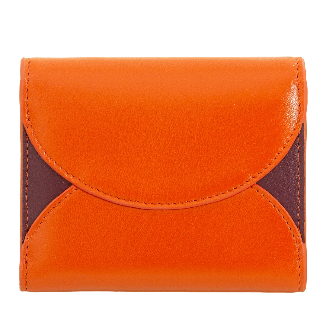 DUDU Cartera de mujer pequeña y compacta de piel con tarjetero y monedero - Carteras de mujer de piel auténtica elegantes y espaciosas