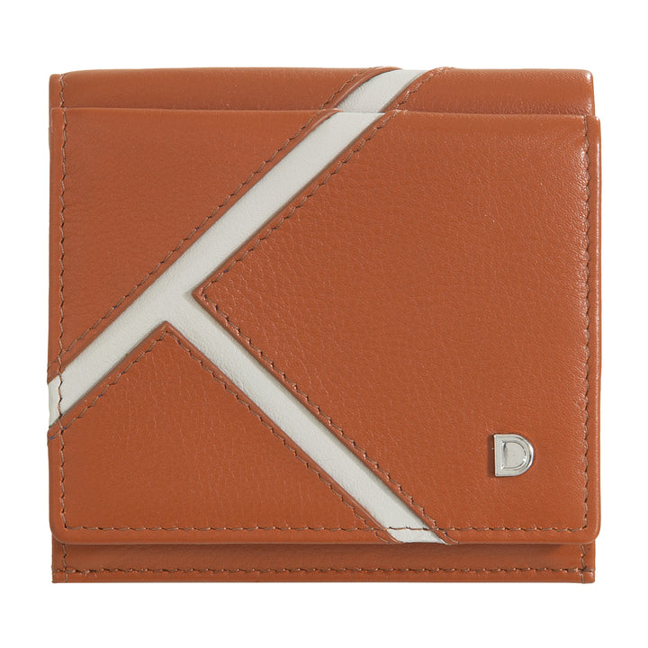 DUDU UNISEX -Portfolio in echtem Leder - BiFolf mit Knopfverschluss und externer Tür -Toor - Design, inspiriert von den Tennisplatzturnieren