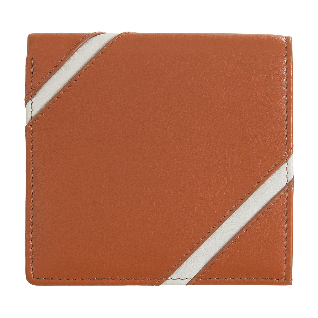 DUDU UNISEX -Portfolio in echtem Leder - BiFolf mit Knopfverschluss und externer Tür -Toor - Design, inspiriert von den Tennisplatzturnieren