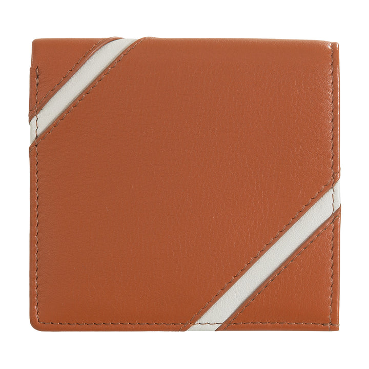 DUDU UNISEX -Portfolio in echtem Leder - BiFolf mit Knopfverschluss und externer Tür -Toor - Design, inspiriert von den Tennisplatzturnieren