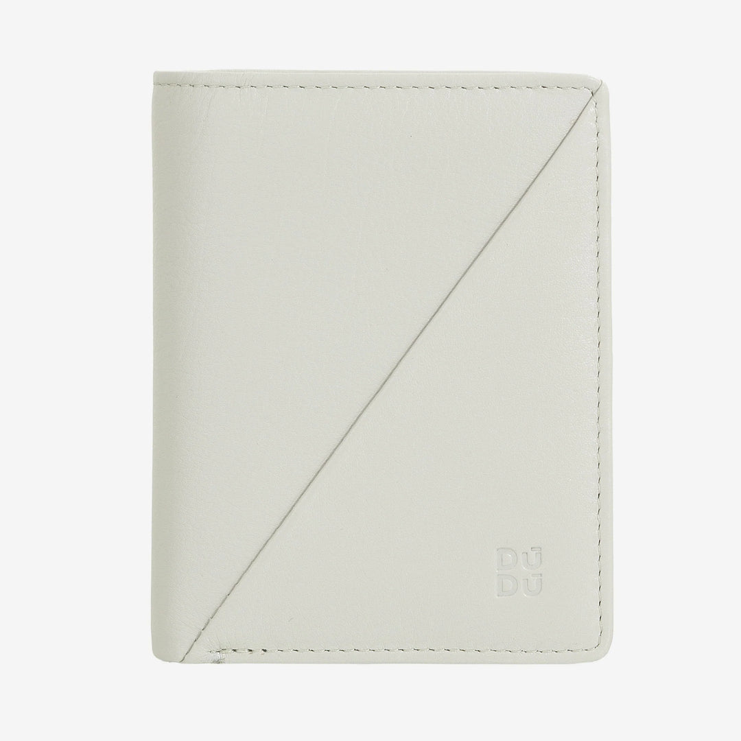 DUDU Portafoglio Donna Piccolo di Pelle Colorata Porta Carte e Tessere con Portamonete Zip e Bottone