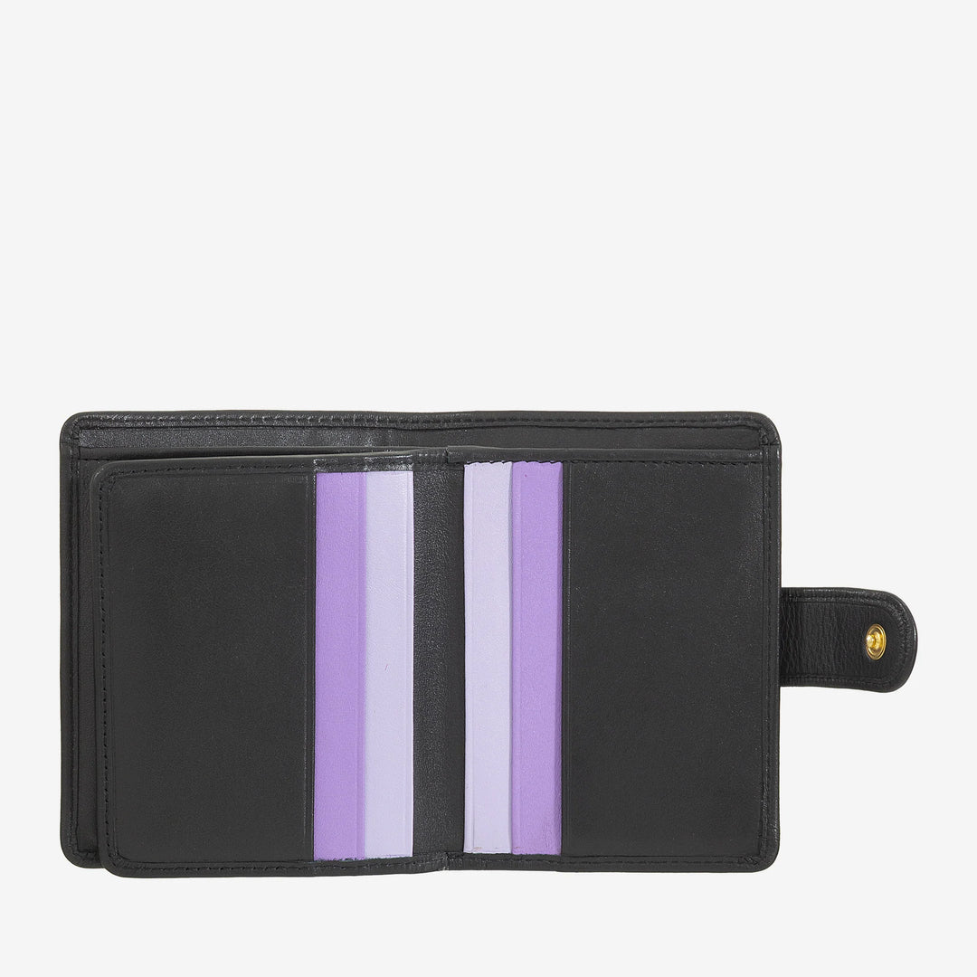 Γυναικείο πορτοφόλι DUDU από γνήσιο δέρμα Μικρή δερμάτινη θήκη για κάρτες RFID με χαρτονομίσματα με φερμουάρ τσάντα, εξωτερικό κλείσιμο