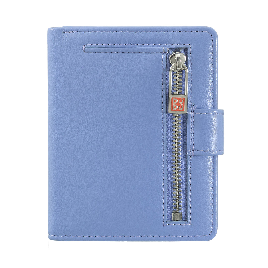 Dudu Frauenbrieftasche in Vera Little Leder Leder RFID -Leder mit Cresceten -Scharnier -Tür -Banknoten, Außenverschluss