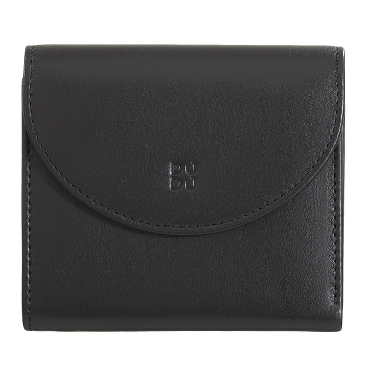 Dudu Frauenbrieftasche in kleinem weichem Leder klein, Carecarter -Taschen, Banknotenhalter, hinterer Reißverschluss für Münzen, RFID -Brieftaschen mit farbigem Knopfverschluss