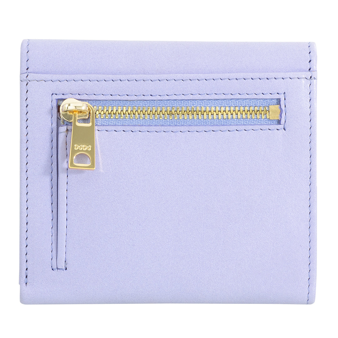 Dudu Frauenbrieftasche in kleinem weichem Leder klein, Carecarter -Taschen, Banknotenhalter, hinterer Reißverschluss für Münzen, RFID -Brieftaschen mit farbigem Knopfverschluss