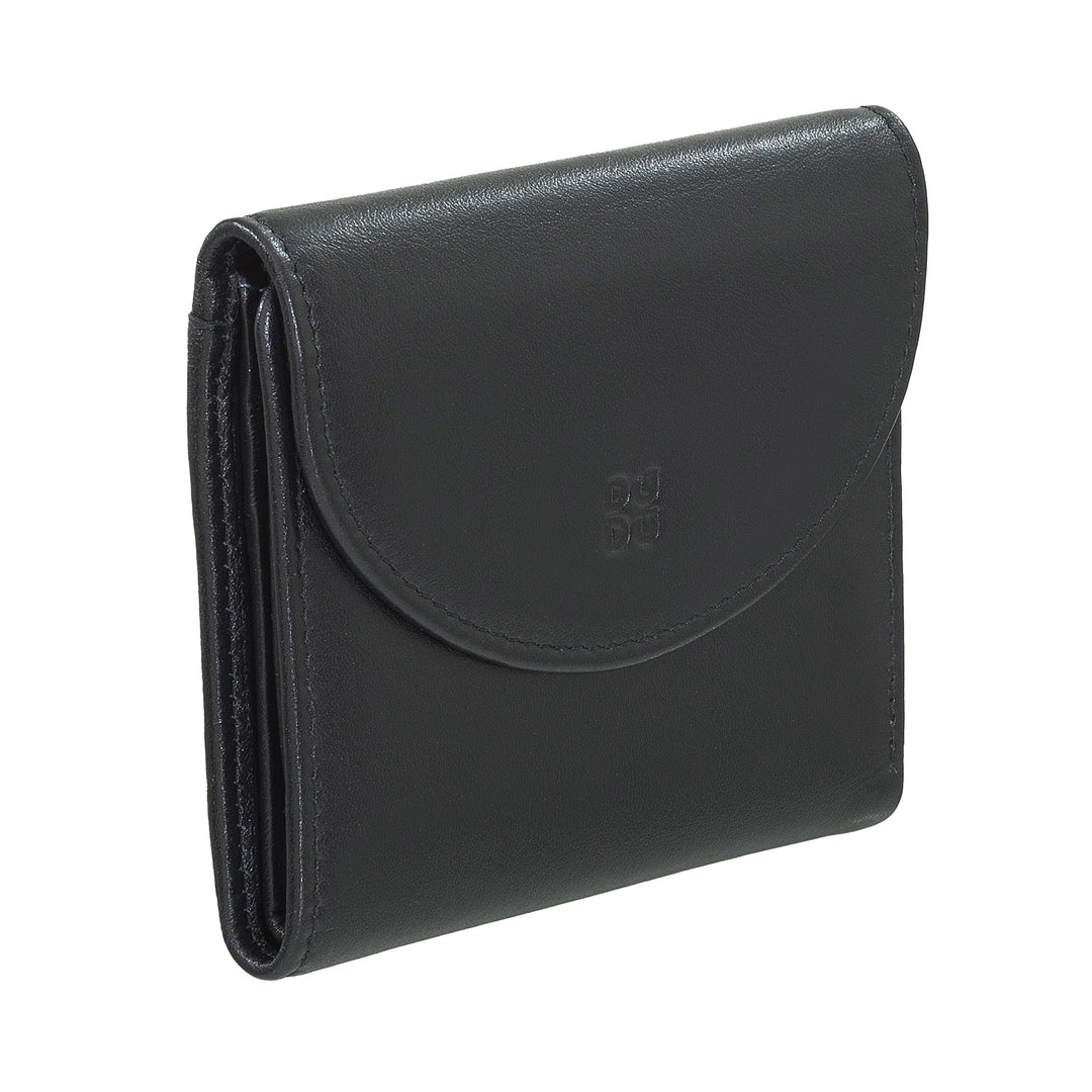 Dudu Frauenbrieftasche in kleinem weichem Leder klein, Carecarter -Taschen, Banknotenhalter, hinterer Reißverschluss für Münzen, RFID -Brieftaschen mit farbigem Knopfverschluss