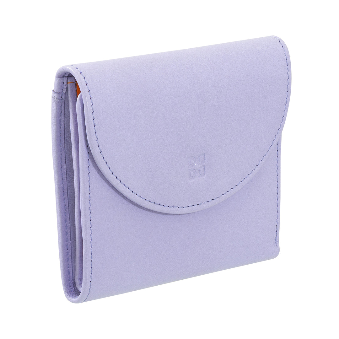 Dudu Frauenbrieftasche in kleinem weichem Leder klein, Carecarter -Taschen, Banknotenhalter, hinterer Reißverschluss für Münzen, RFID -Brieftaschen mit farbigem Knopfverschluss