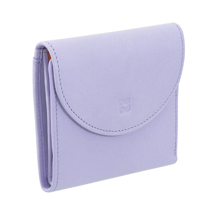 Dudu Frauenbrieftasche in kleinem weichem Leder klein, Carecarter -Taschen, Banknotenhalter, hinterer Reißverschluss für Münzen, RFID -Brieftaschen mit farbigem Knopfverschluss