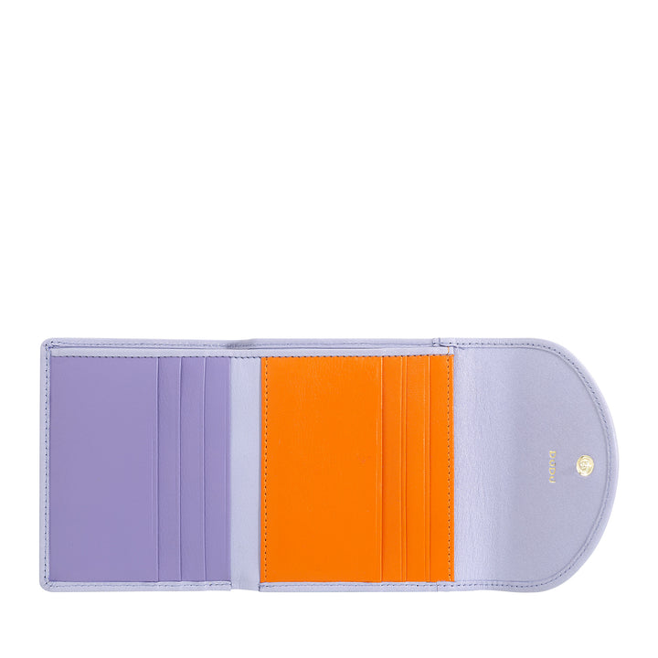 Dudu Frauenbrieftasche in kleinem weichem Leder klein, Carecarter -Taschen, Banknotenhalter, hinterer Reißverschluss für Münzen, RFID -Brieftaschen mit farbigem Knopfverschluss