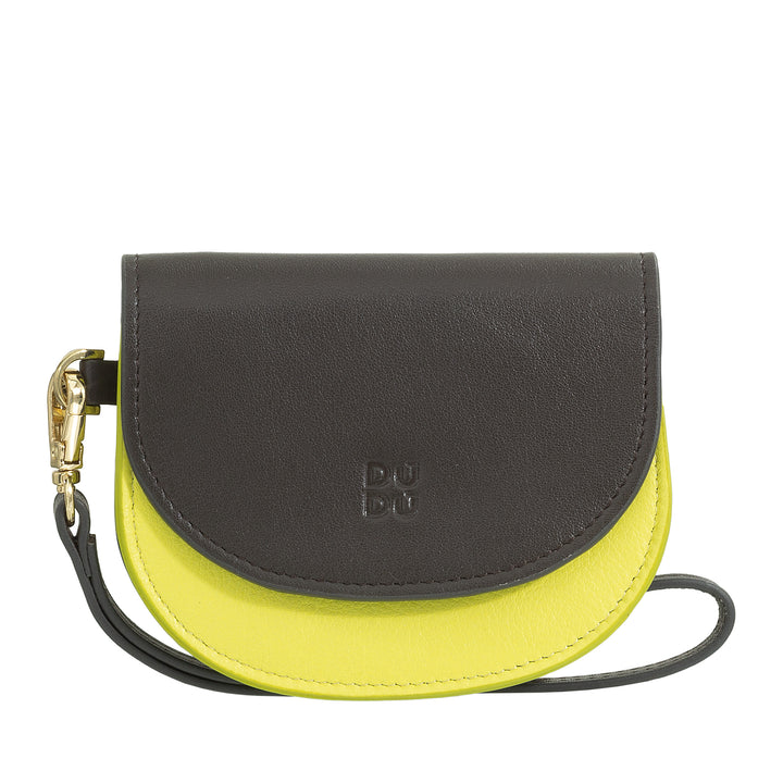 DUDU Women's Wall Wallet Wallet, Small Colorful Portfolio Portamonete Carter Banknotes with Laccetto