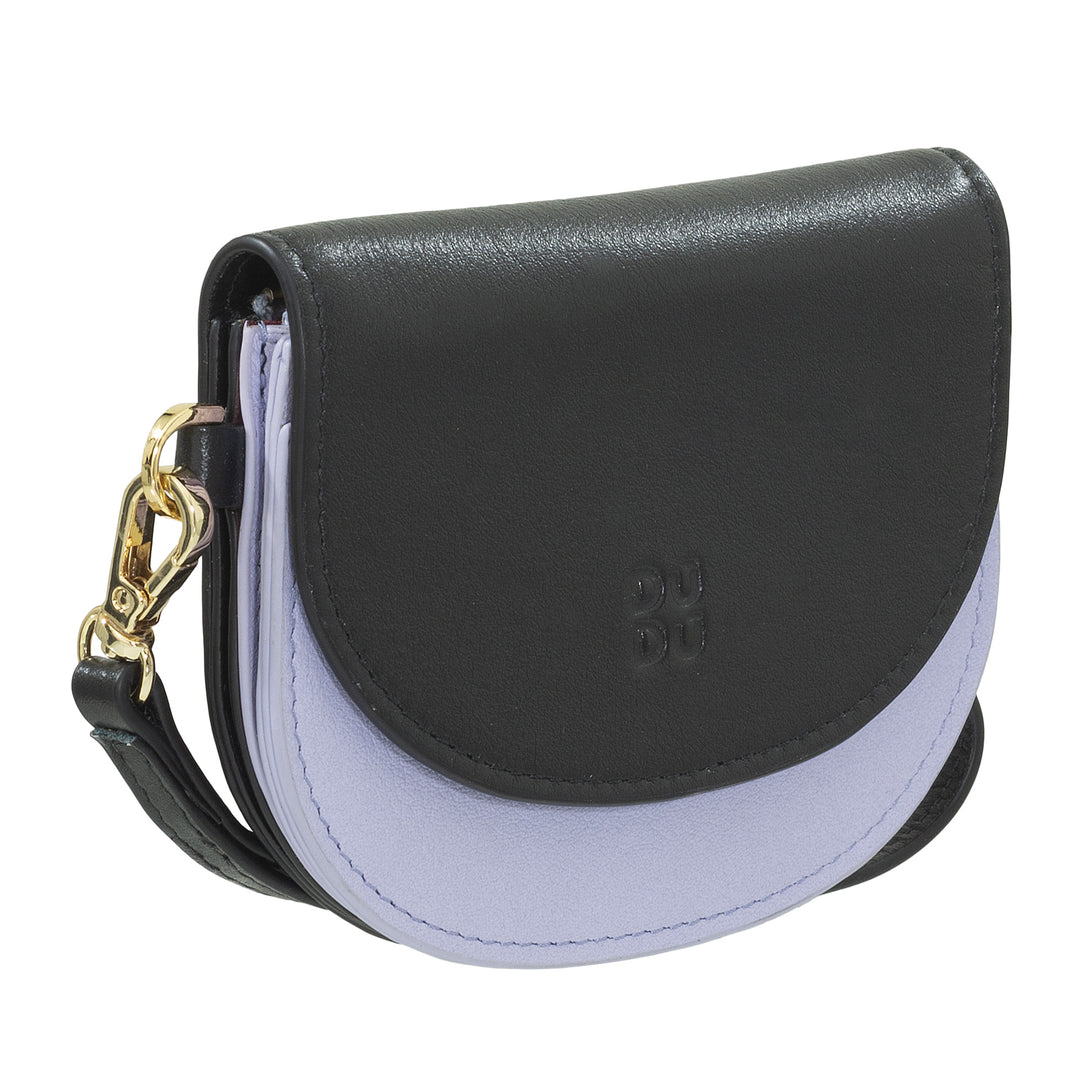 DUDU Women's Wall Wallet Wallet, Small Colorful Portfolio Portamonete Carter Banknotes with Laccetto