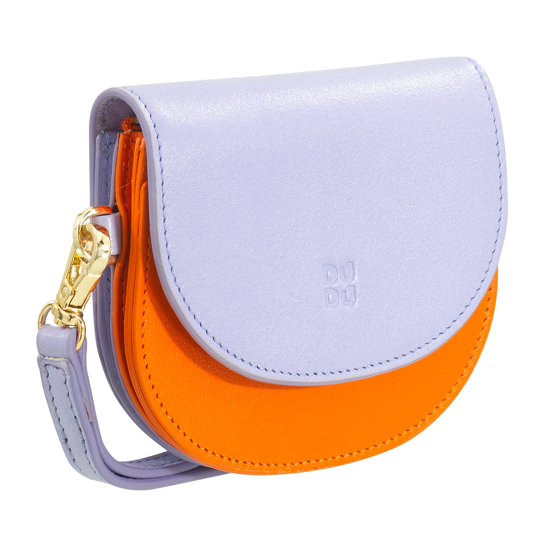 DUDU Women's Wall Wallet Wallet, Small Colorful Portfolio Portamonete Carter Banknotes with Laccetto