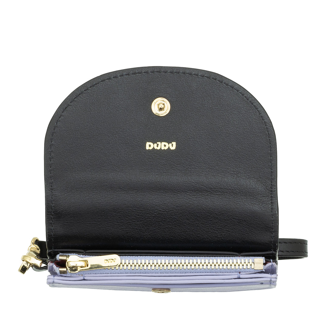 DUDU Women's Wall Wallet Wallet, Small Colorful Portfolio Portamonete Carter Banknotes with Laccetto