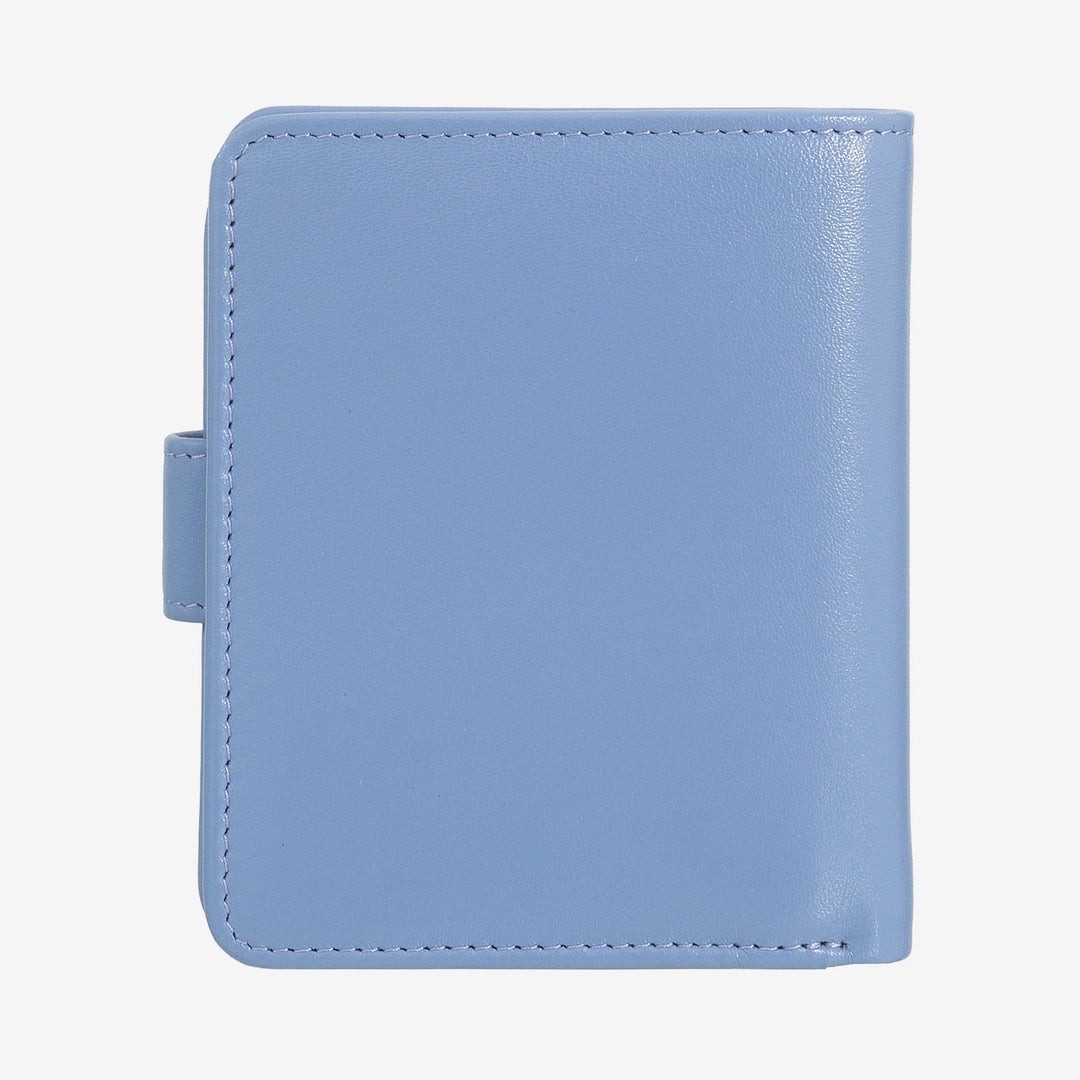 DUDU lille læderpung til kvinder med møntpung med lynlås, kompakt pung pung med knaplukning, seddelholder, kortholder og RFID-beskyttelse