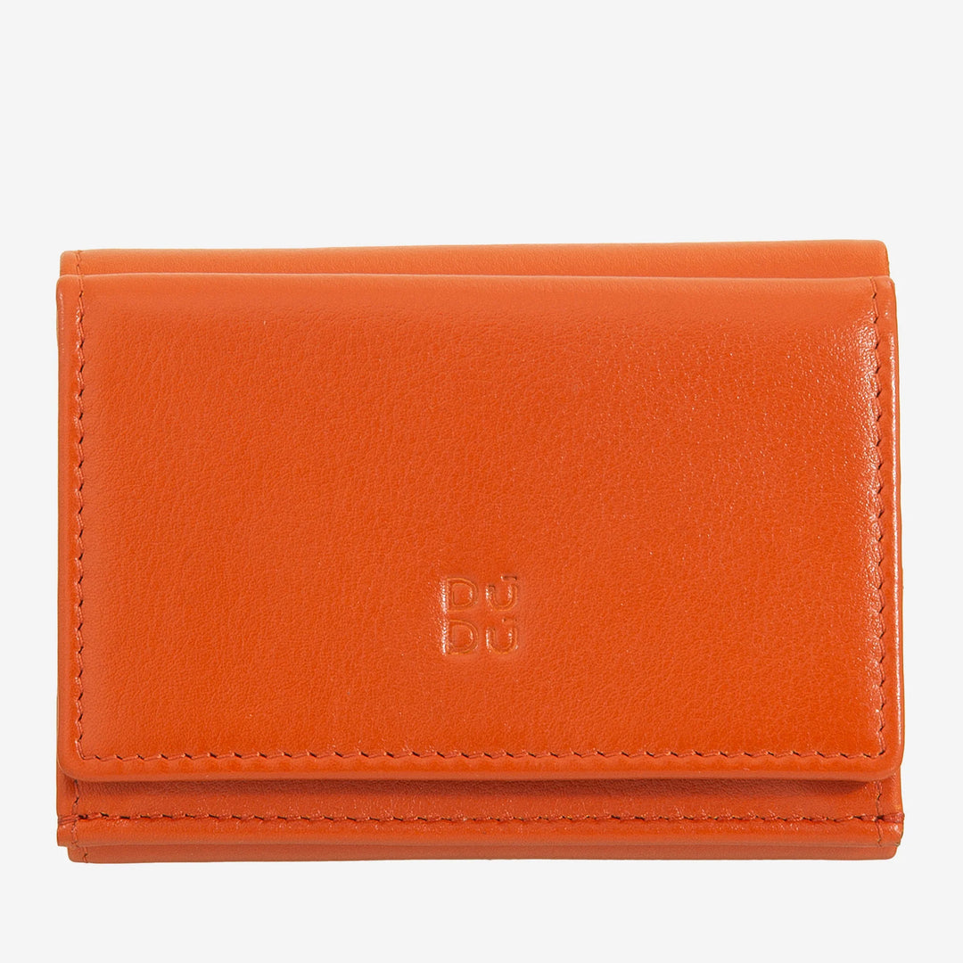 DUDU Portafoglio Uomo Piccolo in Pelle, Portafogli Donna, Design Compatto con Portamonete Porta Banconote e Carte