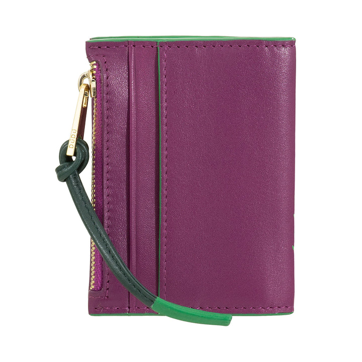 Γυναικείο πορτοφόλι DUDU Small Leather Card Holder - Slim Compact Card Holder with Zip for Coins, Compartments for Card, Documents, Suitable for Small Bag