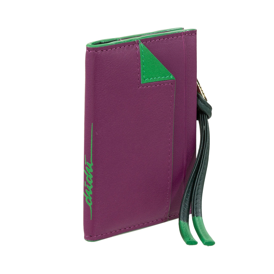 Γυναικείο πορτοφόλι DUDU Small Leather Card Holder - Slim Compact Card Holder with Zip for Coins, Compartments for Card, Documents, Suitable for Small Bag