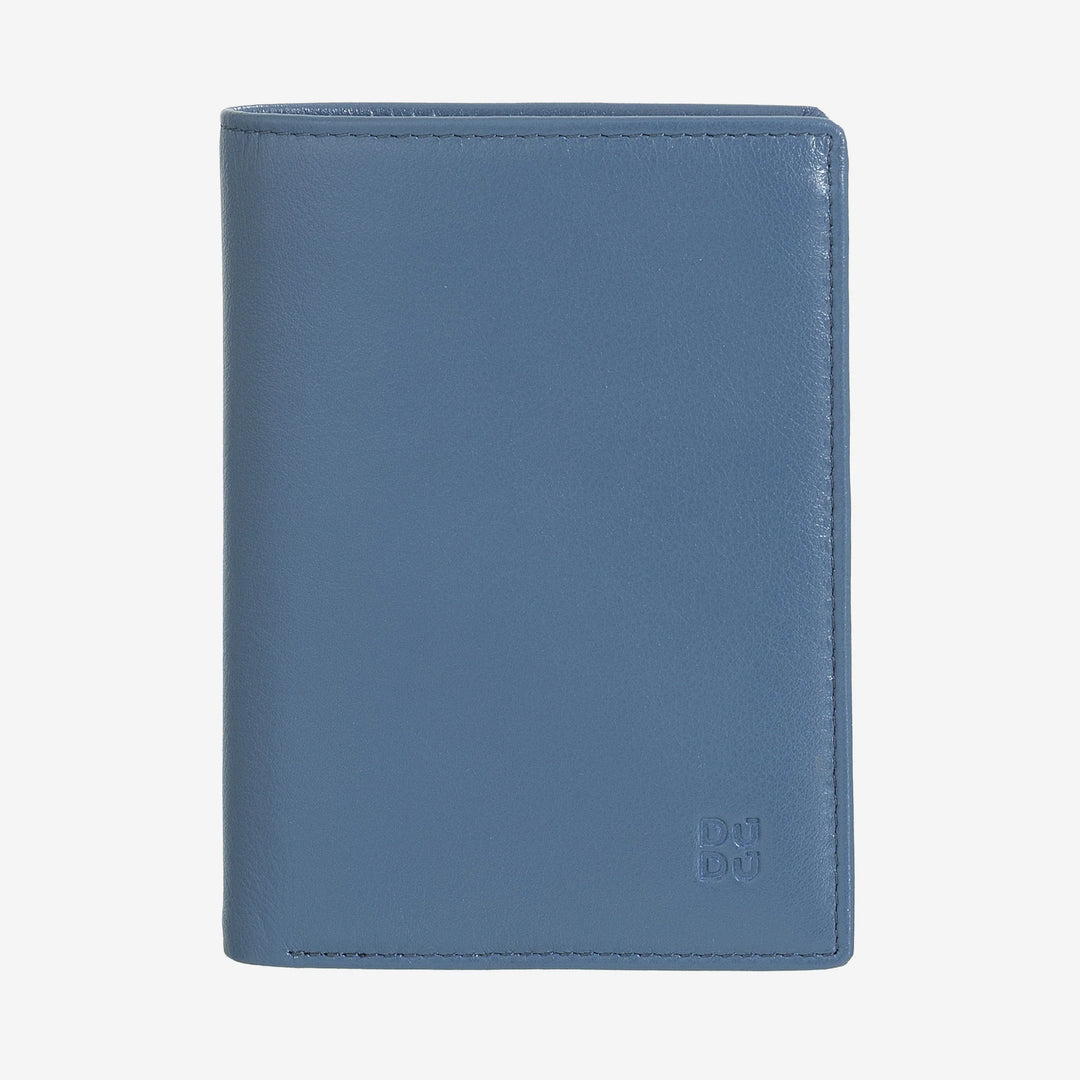 DUDU RFID-portemonnee voor heren van veelkleurig leer met ritssluiting