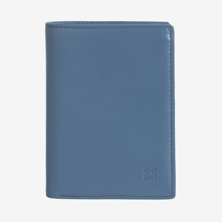 DUDU RFID-portemonnee voor heren van veelkleurig leer met ritssluiting