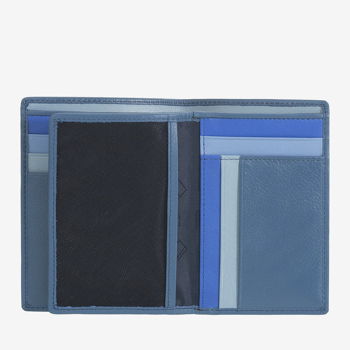 DUDU RFID-portemonnee voor heren van veelkleurig leer met ritssluiting