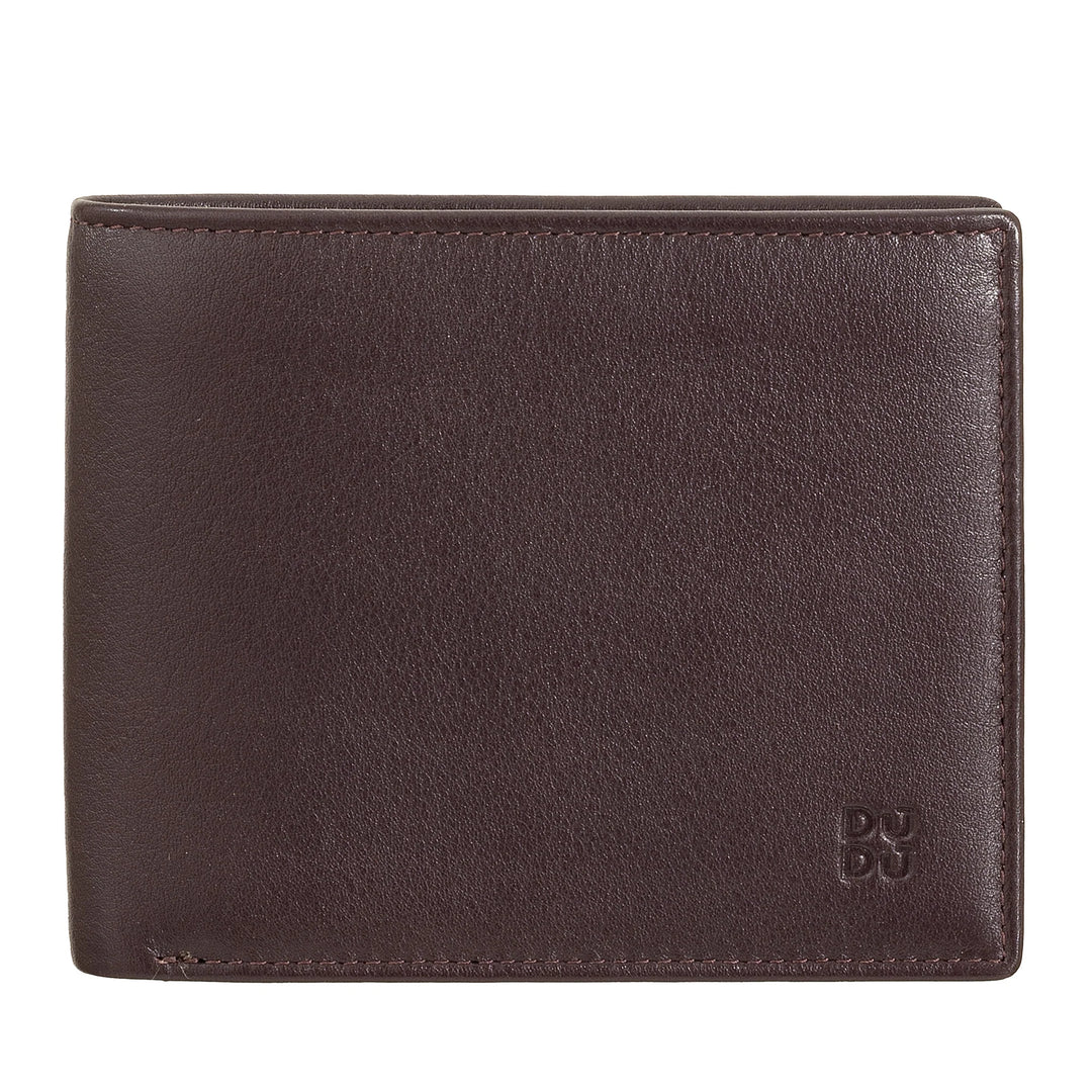 Cartera de hombre DUDU Classic RFID de piel multicolor firmada