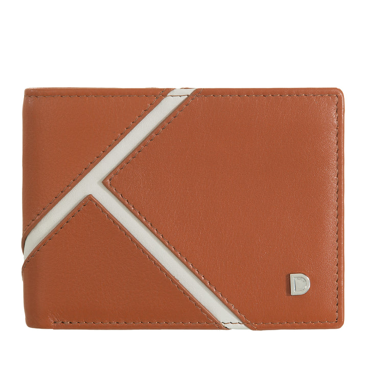 Dudu Small Men's Portefeuille en cuir réel - Design compact inspiré par le tennis - 2 poches pour les billets et les détenteurs de cartes - style minimal et sportif