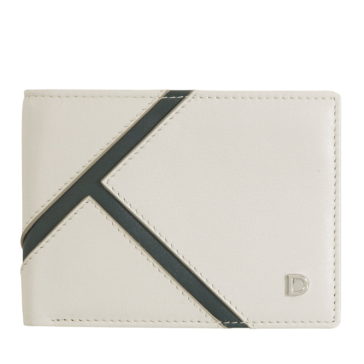 Dudu Small Men's Portefeuille en cuir réel - Design compact inspiré par le tennis - 2 poches pour les billets et les détenteurs de cartes - style minimal et sportif