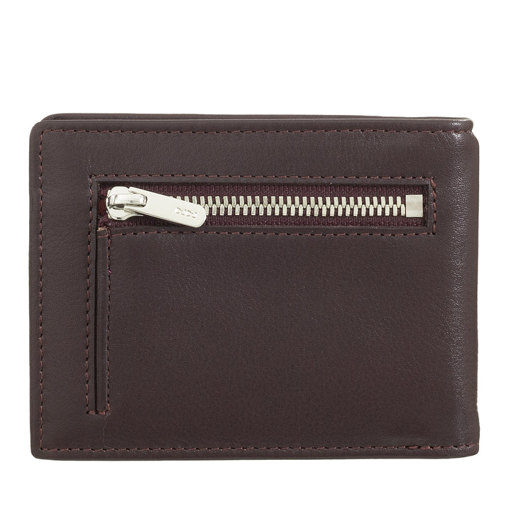 DUDU Billetera para hombre con clip de clip de dinero, pequeña cartera delgada compacta con protección RFID, tarjeta de crédito y cremallera trasera