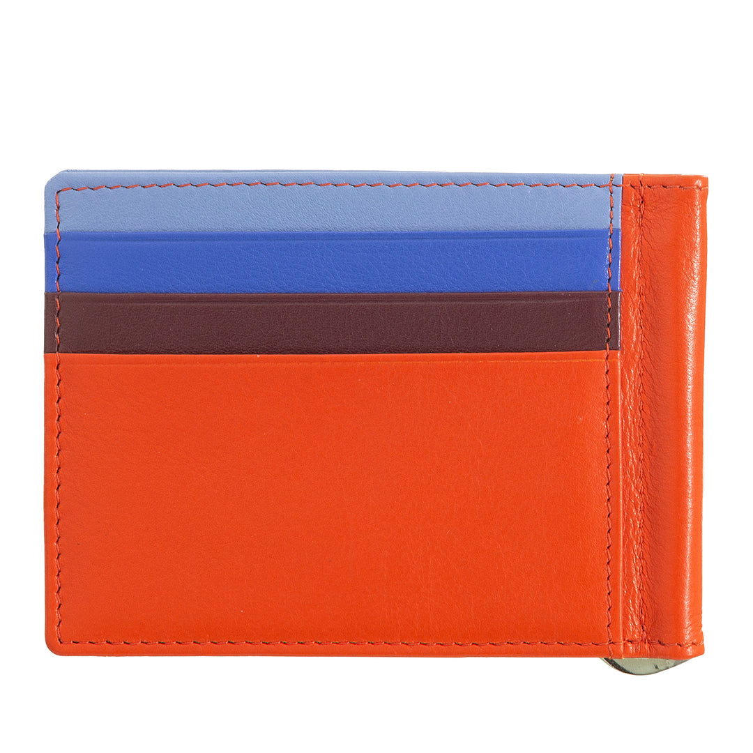 Carteira masculina DUDU com clipe de couro para dinheiro porta-cartão de crédito porta-cartões fino