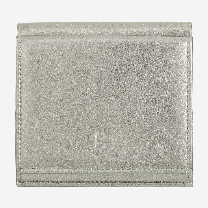 DUDU Wielokolorowy skórzany portfel RFID na karty i monety