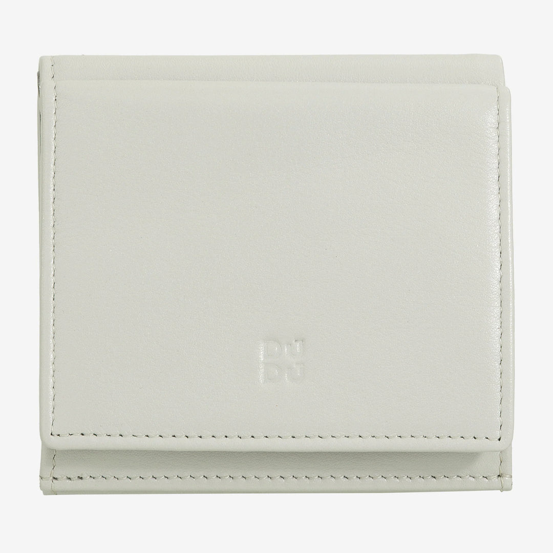 DUDU Flerfarget RFID-lommebok i skinn for kort og mynter