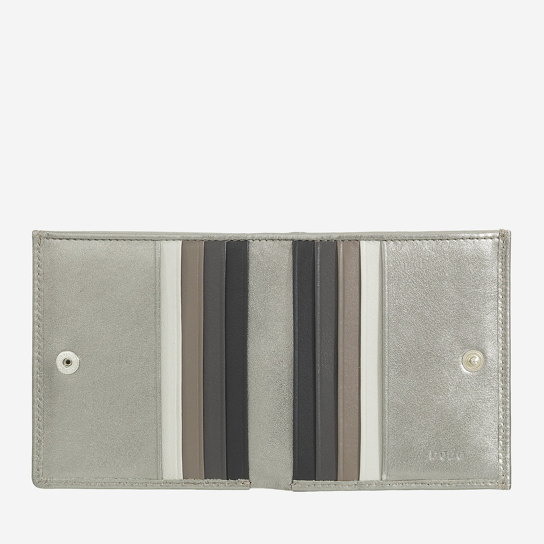 DUDU Wielokolorowy skórzany portfel RFID na karty i monety