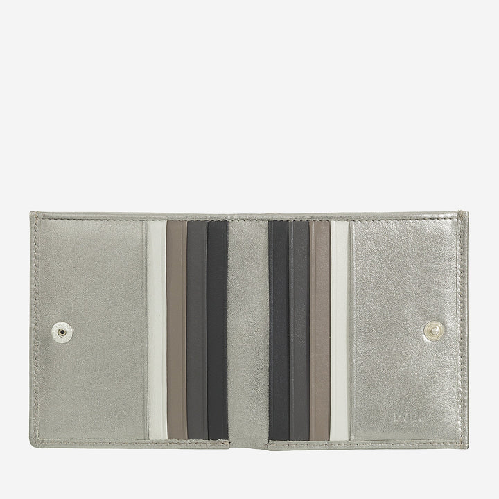 DUDU Wielokolorowy skórzany portfel RFID na karty i monety