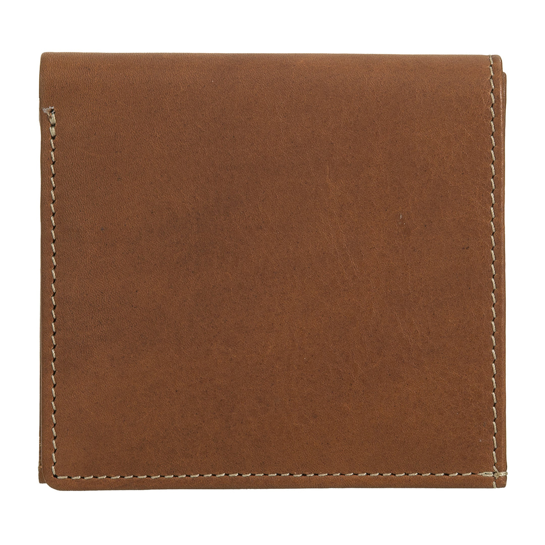 Nuvola Leather Wallet Men's Leather with cockpit carriers - Compact portfolio in real leather with card holder, banknotes and closing button - Classic and functional design