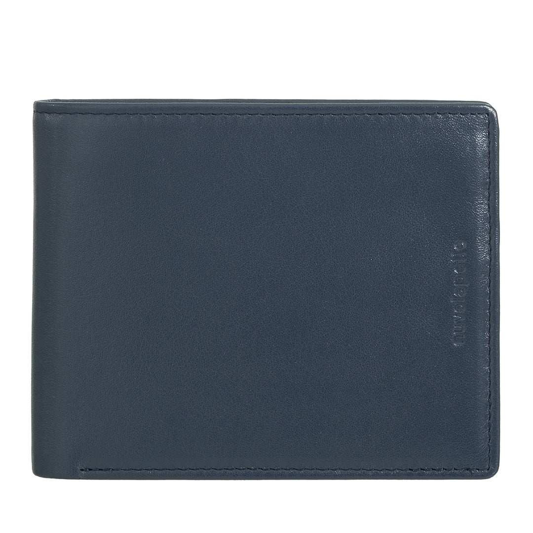 Nuvola leather classic men's leather wallet with door holder, real leather wallets holding credit cards, documents holder and banknotes