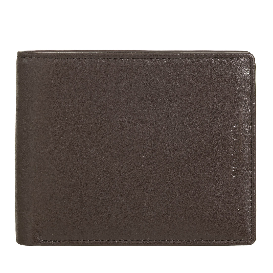 Nuvola leather classic men's leather wallet with door holder, real leather wallets holding credit cards, documents holder and banknotes